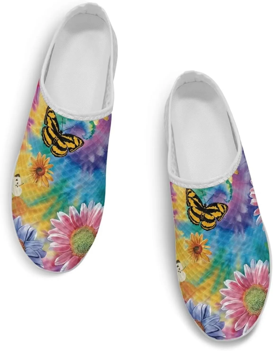 Binienty Womens Mules & Clogs with Arch Support Breathable Mesh Slip On Walking Shoes for Outings Shopping Camping