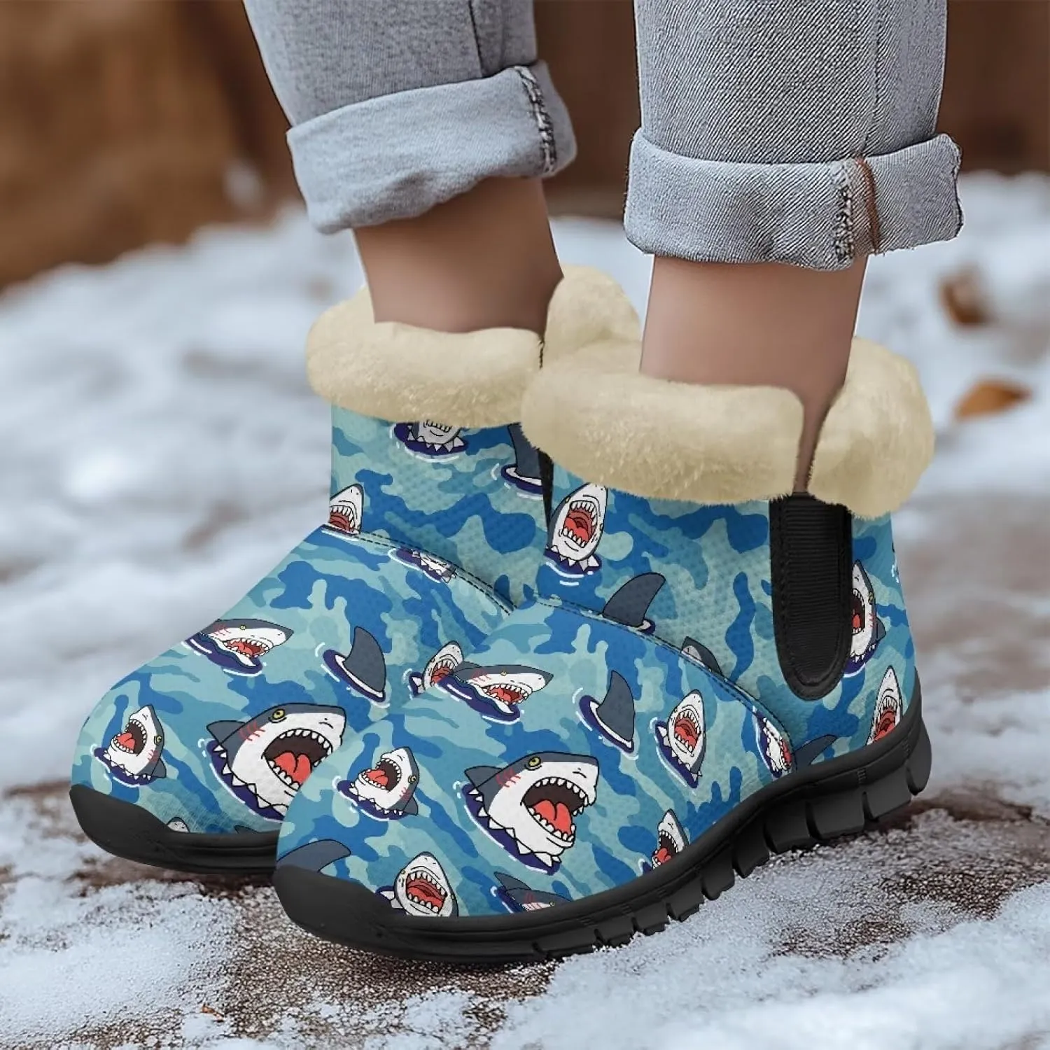 Binienty Womens Snow Boots Winte Fur Lined Cozy Warm Insulated Fuzzy Boots
