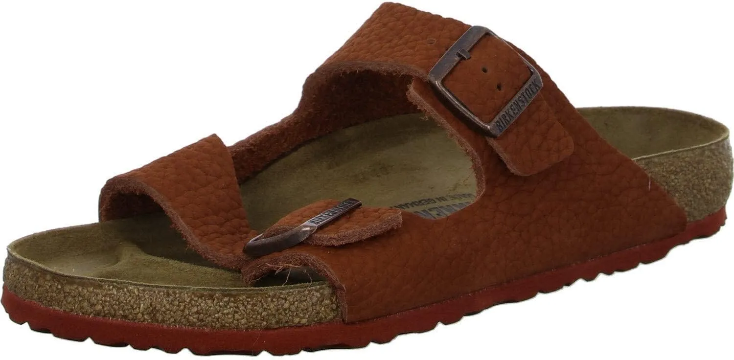 Birkenstock Arizona Nubuck Leather Sandals - Iconic Two-Strap Design with Soft Footbed Comfort - Multiple Colors & Sizes