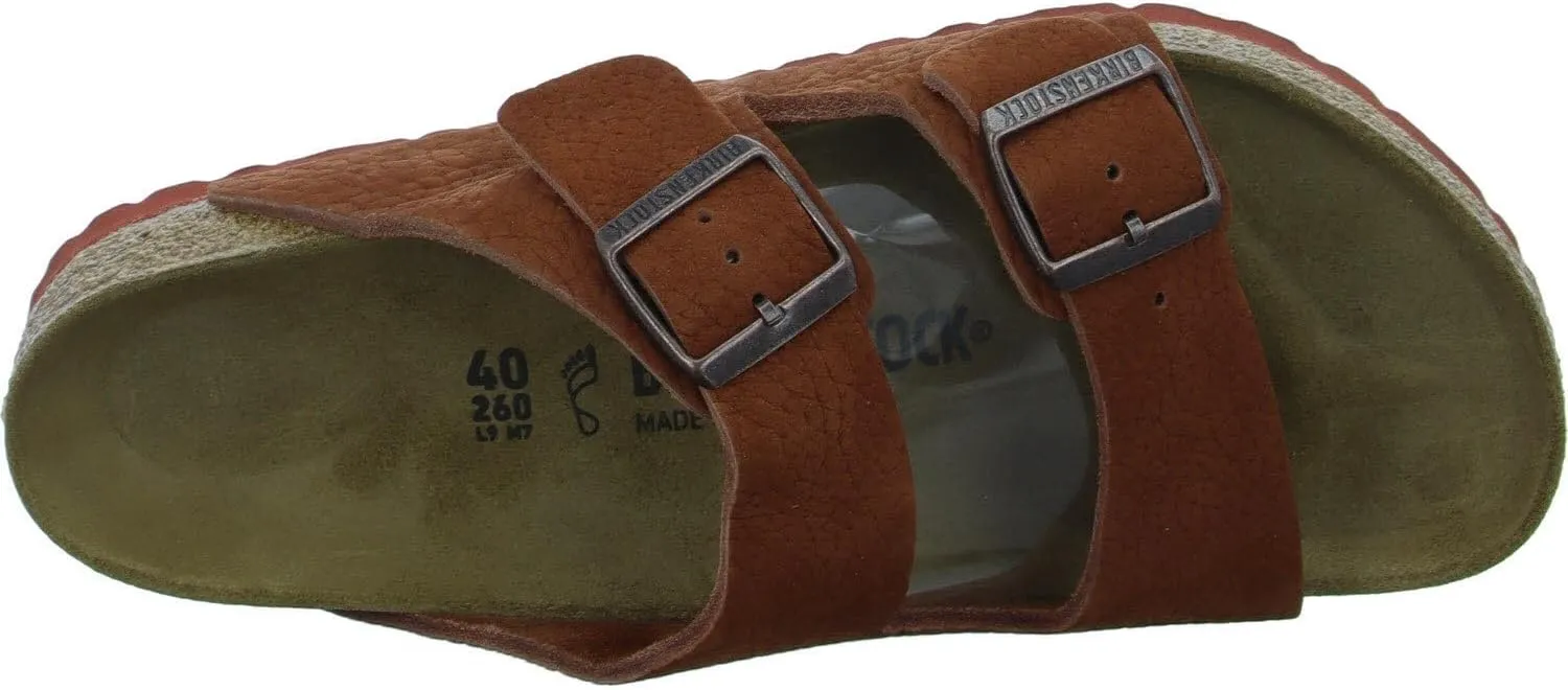 Birkenstock Arizona Nubuck Leather Sandals - Iconic Two-Strap Design with Soft Footbed Comfort - Multiple Colors & Sizes