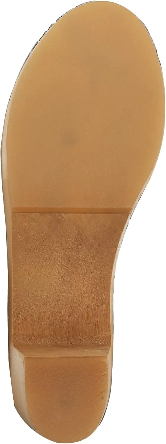 Bjork Margareta Mid-Heel Wooden Swedish Clog Sandals