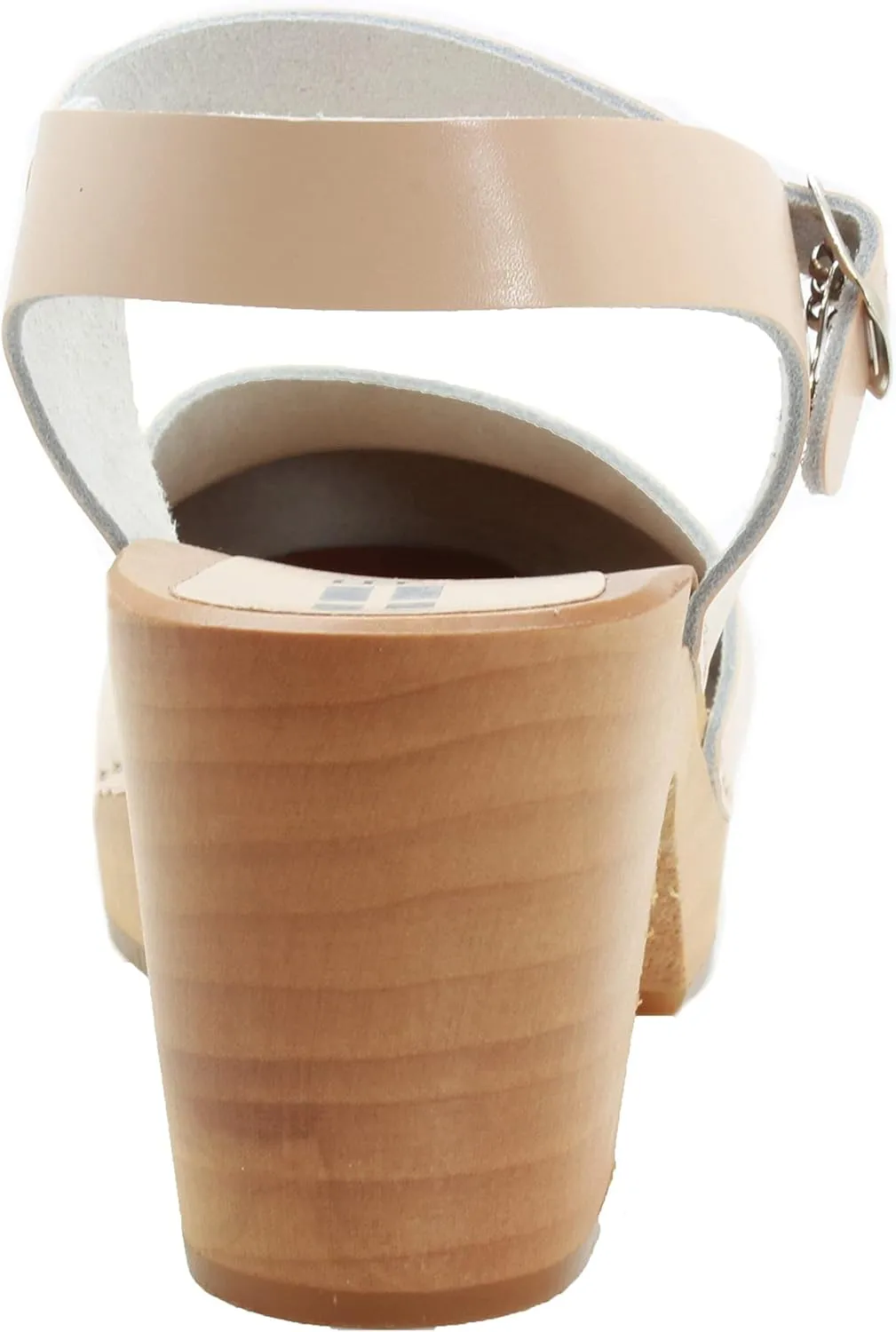 Bjork Margareta Mid-Heel Wooden Swedish Clog Sandals