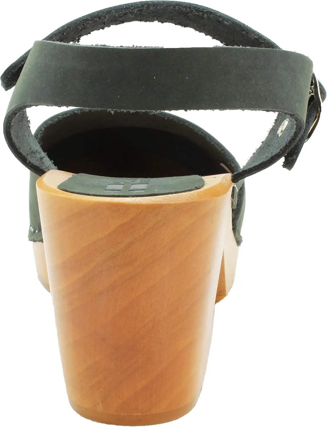 Bjork Margareta Mid-Heel Wooden Swedish Clog Sandals