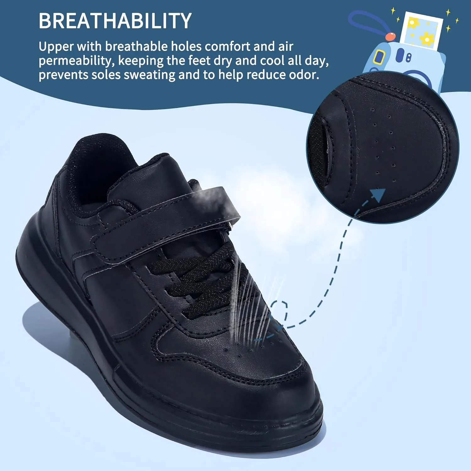 Boys Girls Toddler Shoes Tennis Hook&Loop Breathable Lightweight Sneakers (Size 10-3)