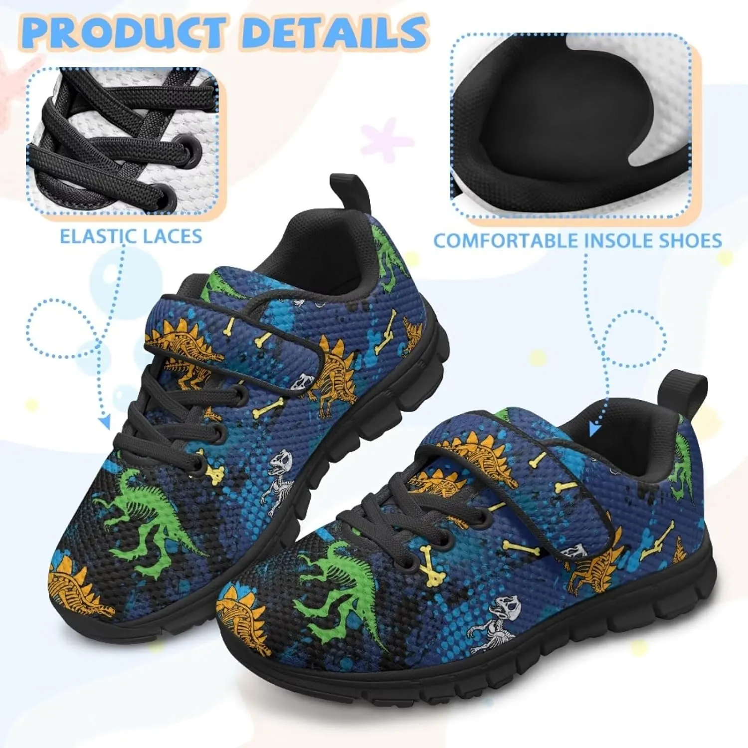 Boys Shoes Kids Sneakers Breathable Athletic Running Tennis Shoes for Little Kid/Big Kid US 11-2.5