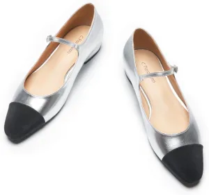 C. Paravano Women's Mary Jane Flats | Round Toe Leather Ballet Flats with Adjustable Strap, Dressy and Casual Shoes for Office,Travel,Bridal, Church,Business Meetings & Daily Wear