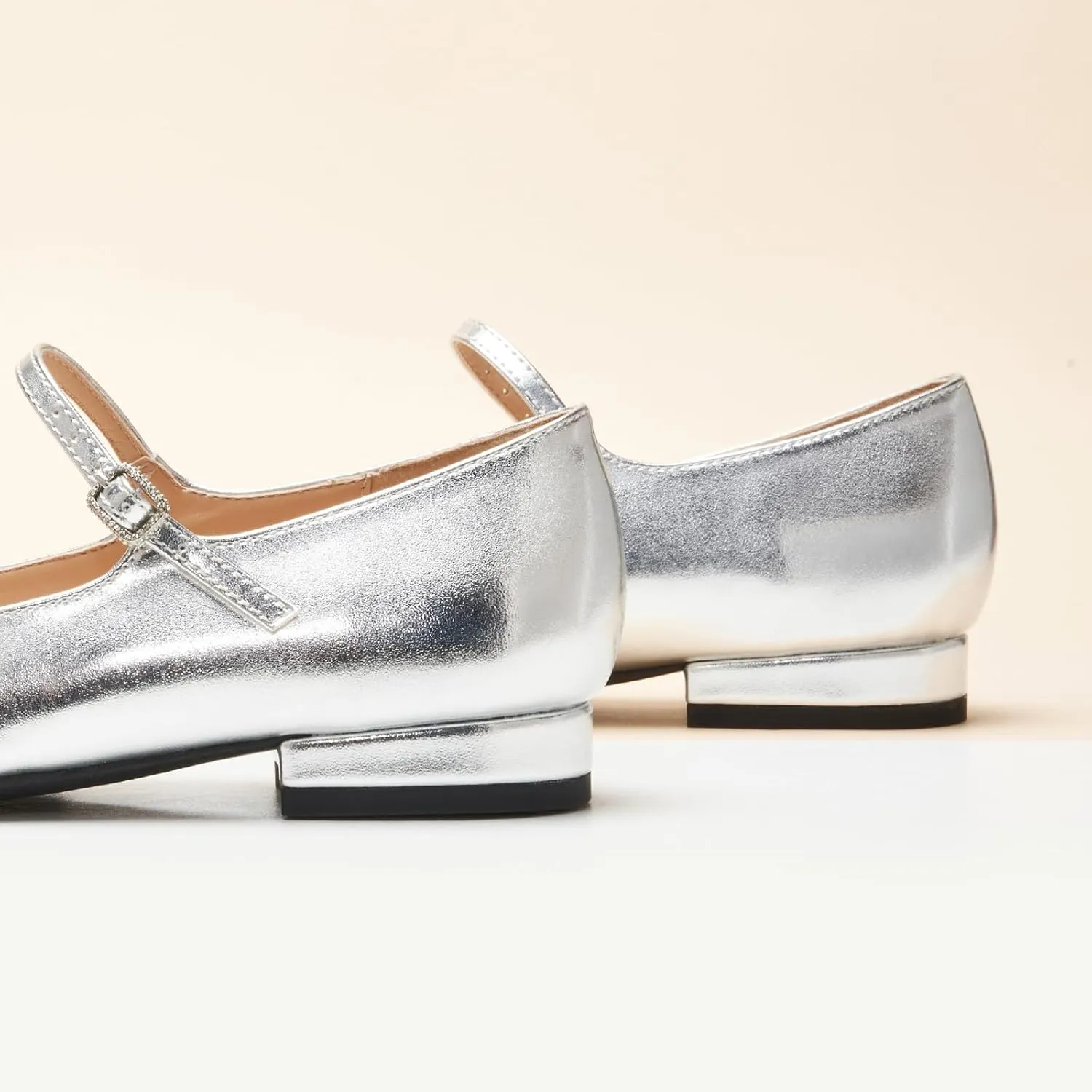 C. Paravano Women's Mary Jane Flats | Round Toe Leather Ballet Flats with Adjustable Strap, Dressy and Casual Shoes for Office,Travel,Bridal, Church,Business Meetings & Daily Wear