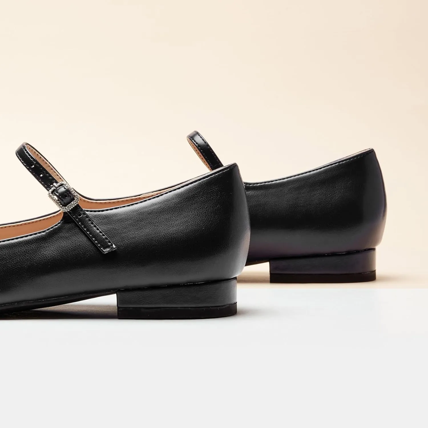 C. Paravano Women's Mary Jane Flats | Round Toe Leather Ballet Flats with Adjustable Strap, Dressy and Casual Shoes for Office,Travel,Bridal, Church,Business Meetings & Daily Wear