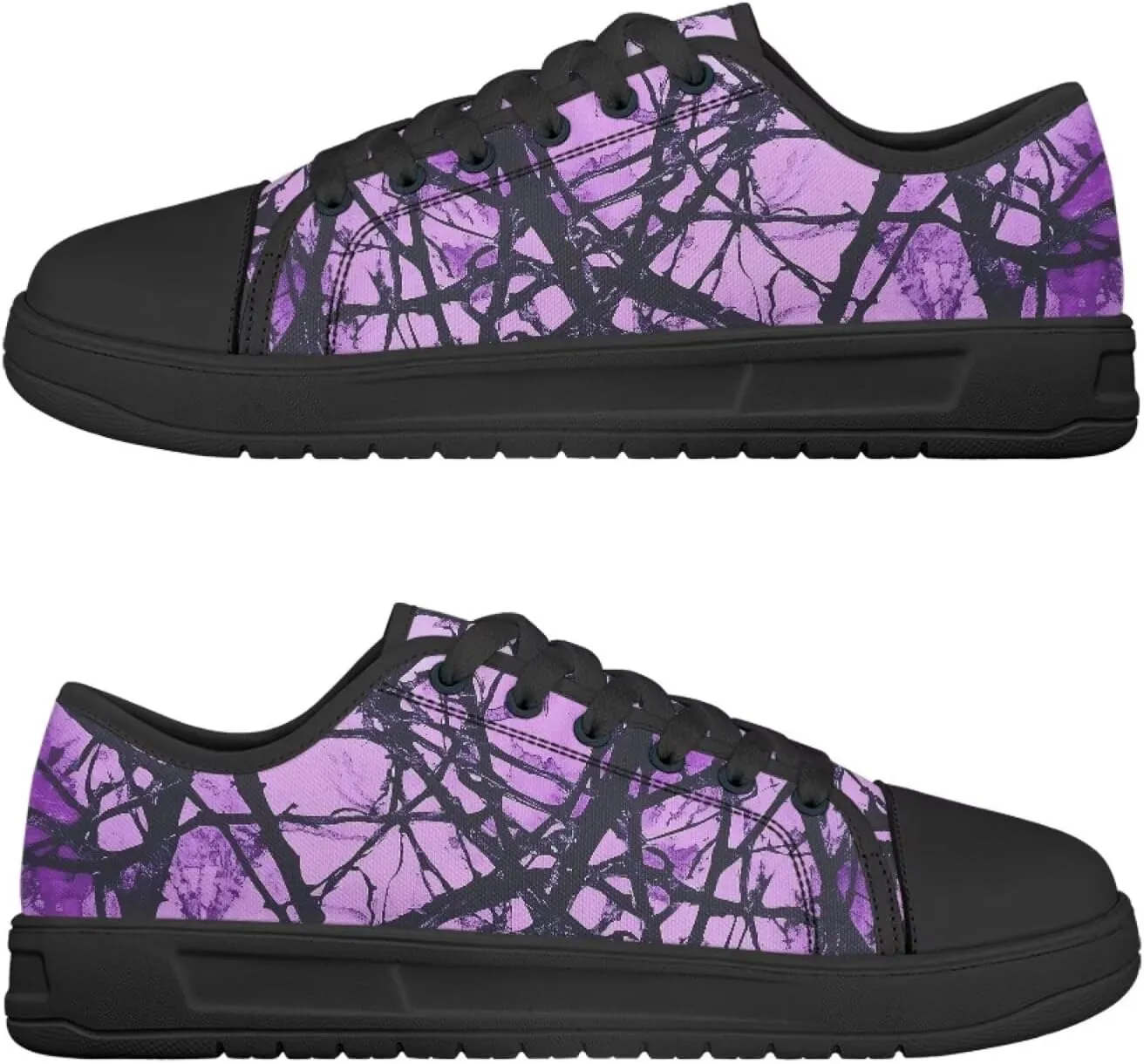 Canvar Shoes for Women Men Lace up Low Top Platform Sneakers for Walking Hiking Running