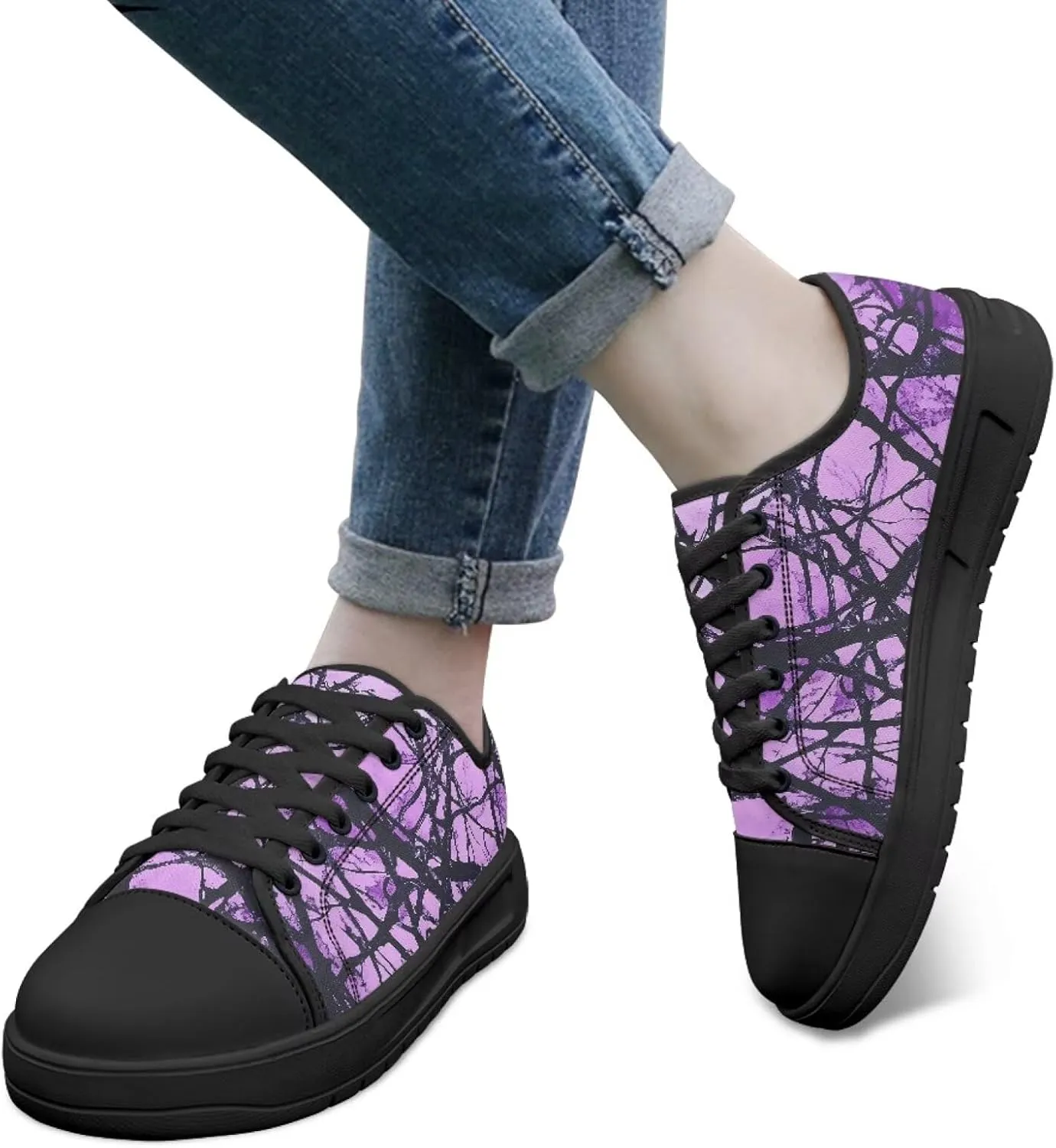 Canvar Shoes for Women Men Lace up Low Top Platform Sneakers for Walking Hiking Running
