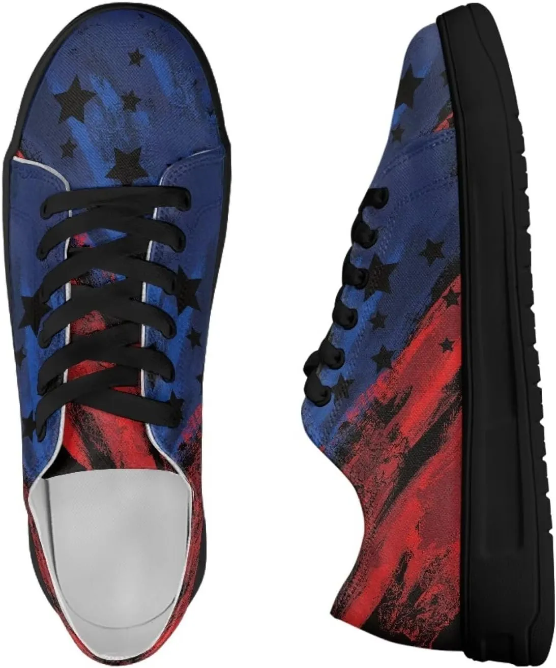 Canvas Sneakers for Women Low Top Lace Up Shoes Comfortable Canvas Tennis Shoes with Anti Skid EVA Sole Dressy Flats