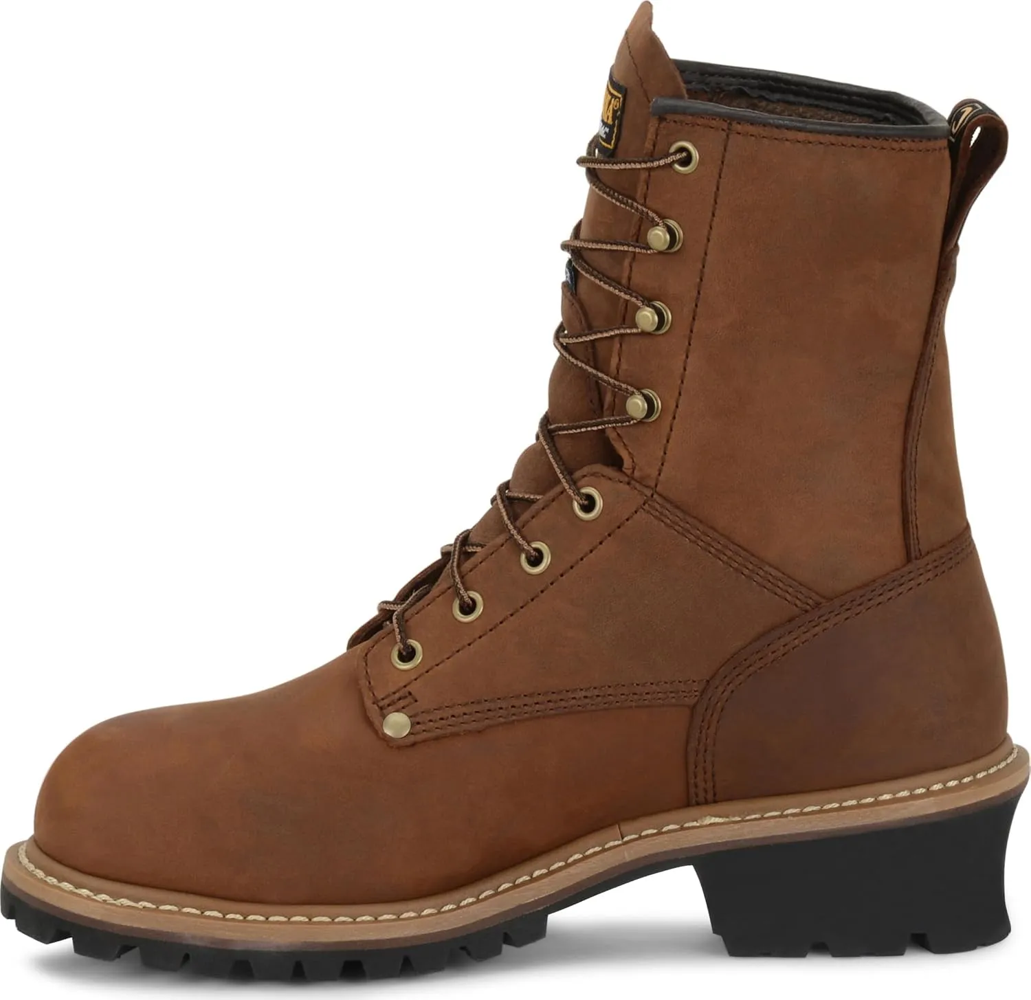 Carolina Elm 8” Waterproof Insulated Steel Toe Logger Boots for Men - Rugged Men’s Work Boots with 600g Thinsulate and Slip-Resistant Outsoles