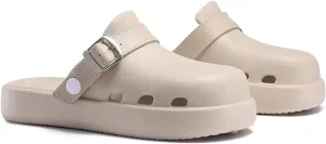 Casual Solid Color EVA Slides for Women All-Season Slip-On Round Toe Flats with Thick Sole Comfortable Lightweight Indoor/Outdoor Padded Slipper
