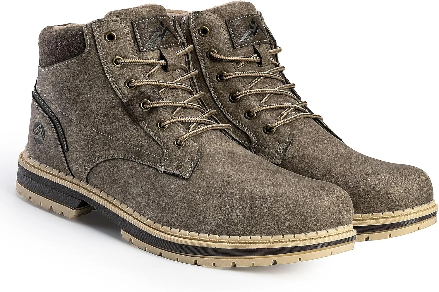 CC-Los Men's Winter Snow Boots with Sherpa Fleece Lining Waterproof Slip-Resistant Insulated Size 7.5-14