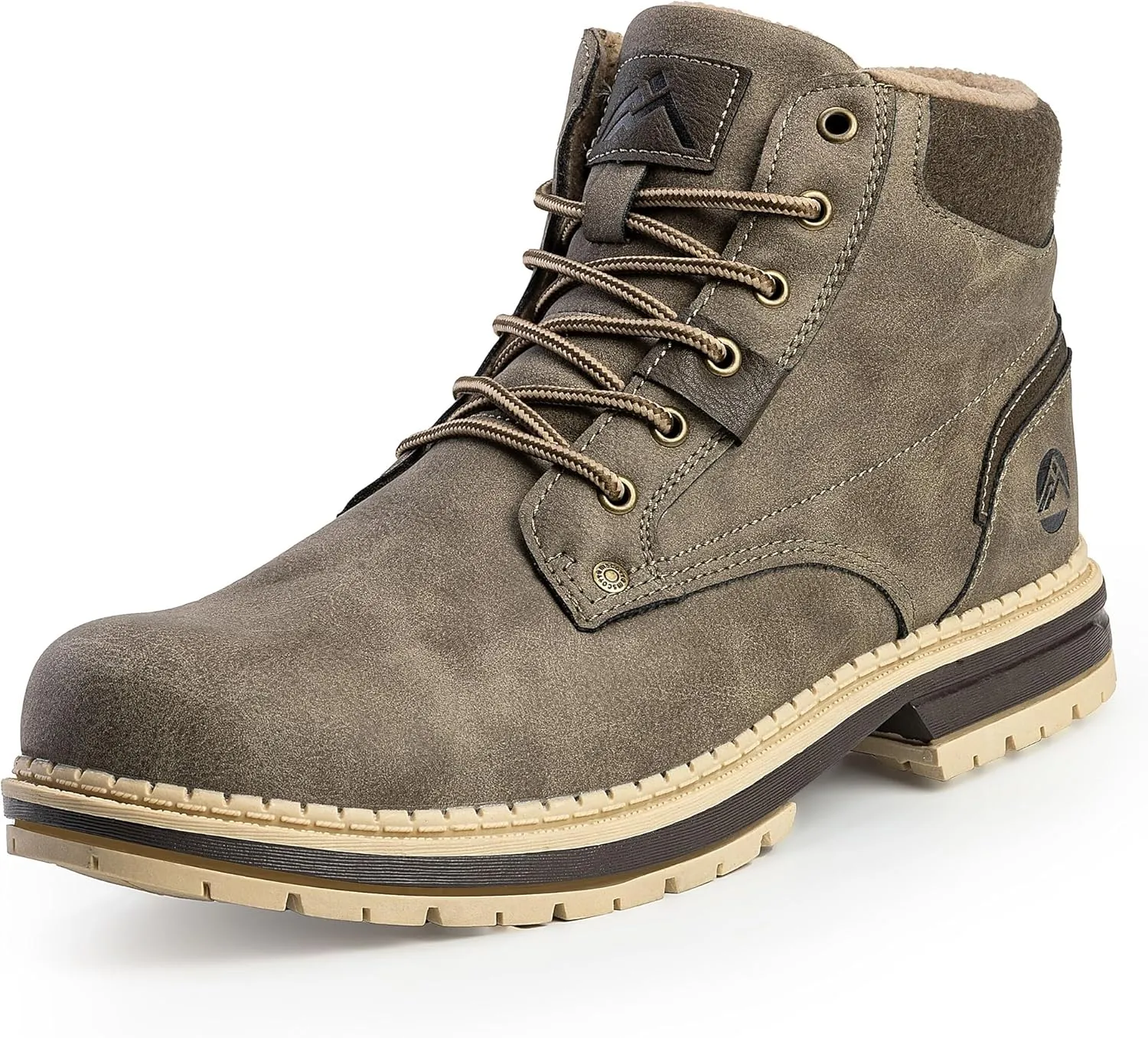 CC-Los Men's Winter Snow Boots with Sherpa Fleece Lining Waterproof Slip-Resistant Insulated Size 7.5-14