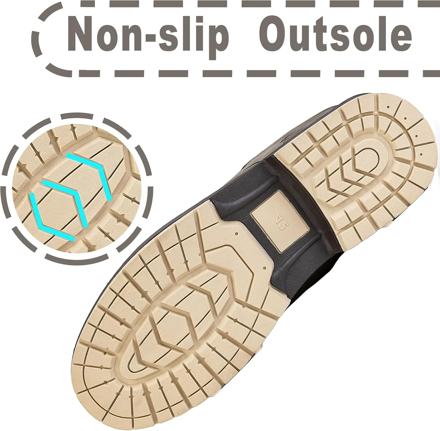 CC-Los Men's Winter Snow Boots with Sherpa Fleece Lining Waterproof Slip-Resistant Insulated Size 7.5-14