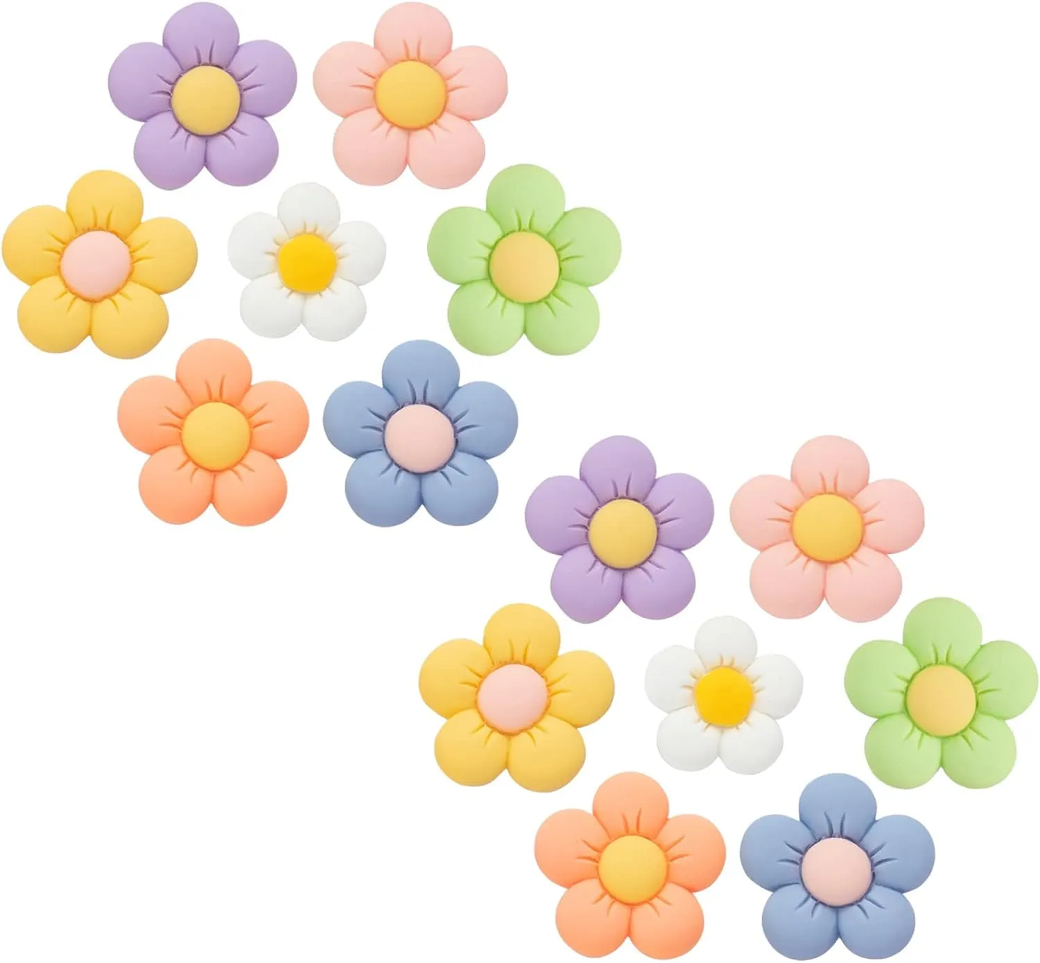 CEVILIA Flower Charms Pearl Decoration Charms,Cute Daisy Flower Shoe Charms,for Women Clog Sandals