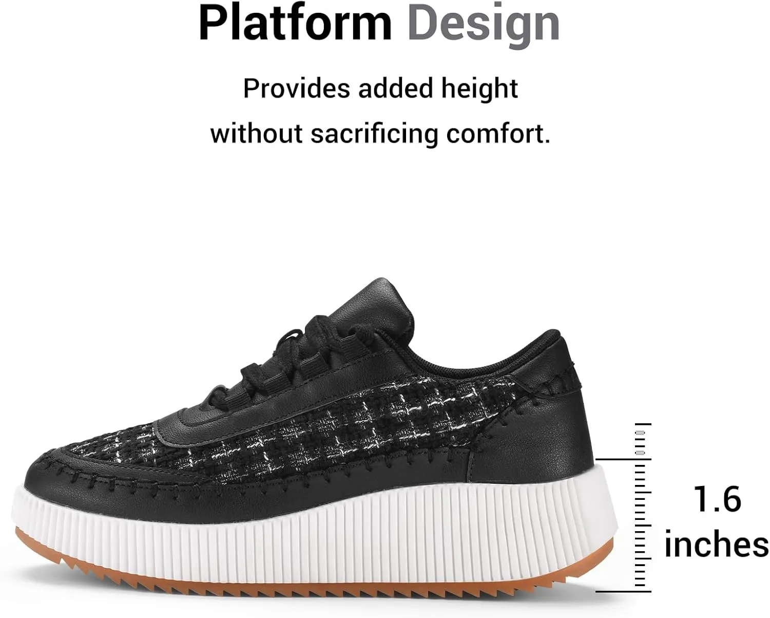 CGRRBW Women's Platform Sneakers Comfortable Fashion Sneakers Walking Shoes