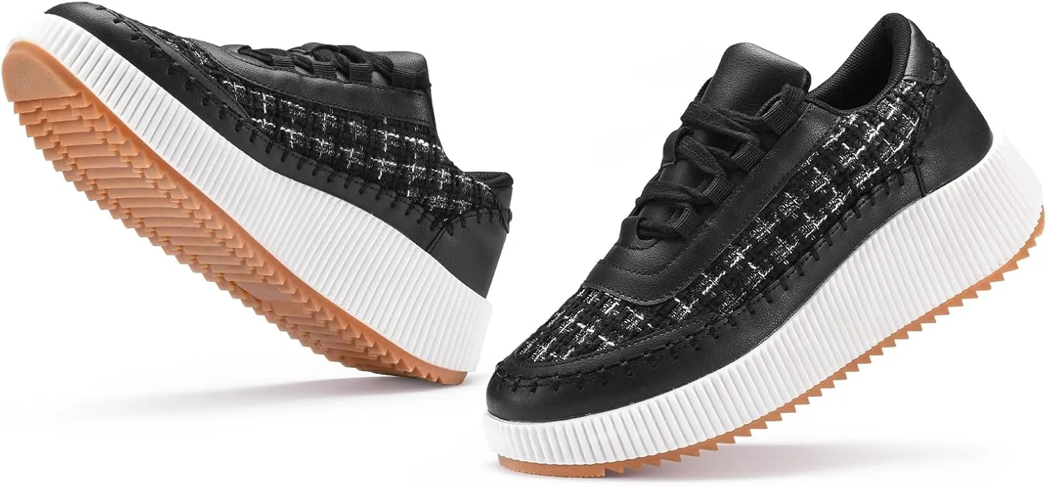 CGRRBW Women's Platform Sneakers Comfortable Fashion Sneakers Walking Shoes