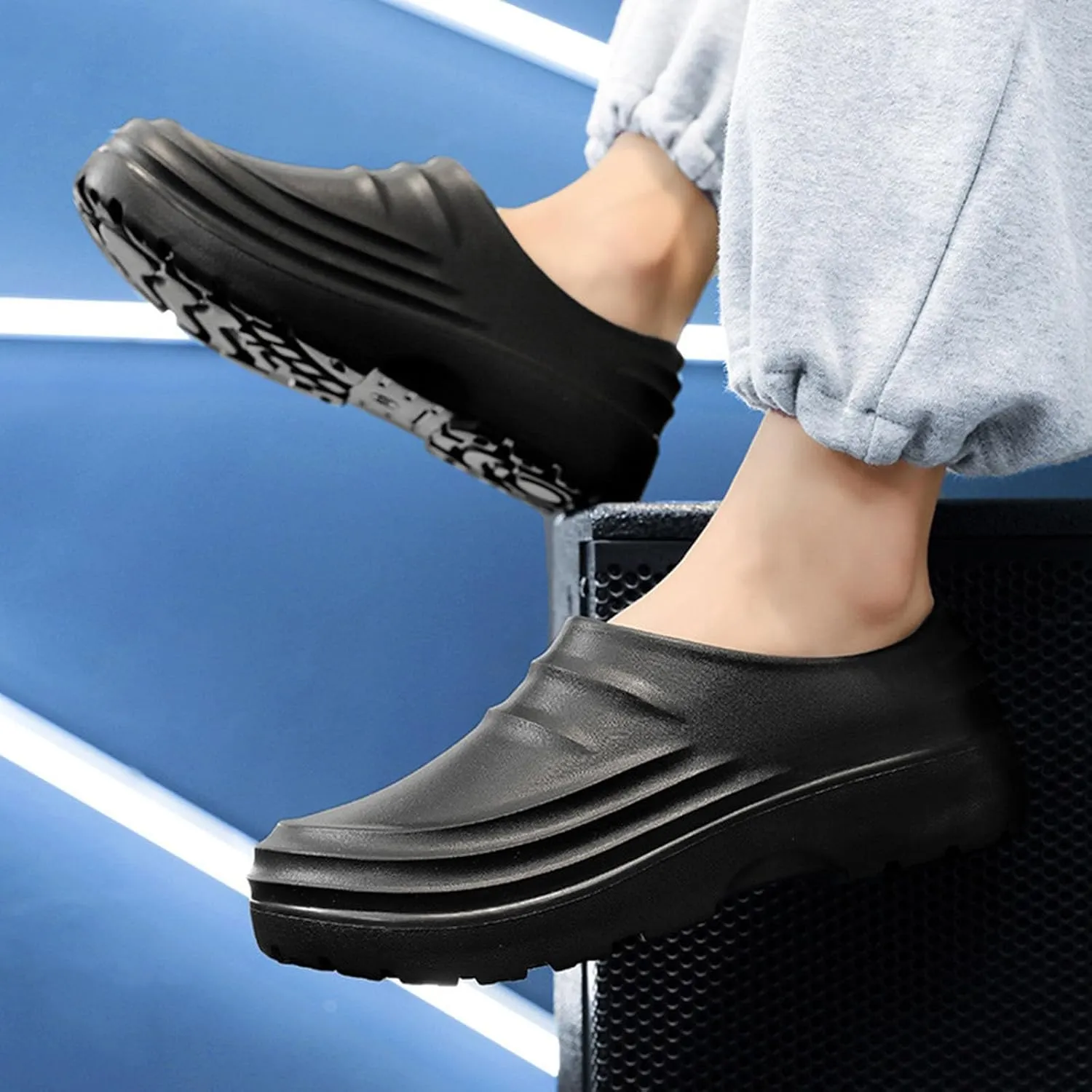 Chef Shoes for Men Non Slip Clogs Work Shoes Kitchen Zapatos De Chef for Women Leather Moccasins Slippers