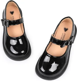 CIOR Toddler Little Girls Mary Jane Dress Shoes School Party Princess Dress Shoes for Girls Flats
