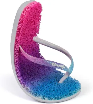 CLEANUP Flip Flops | Flat Colorful Blue | Exfoliating, Massaging and Relaxing | Comfortable & Lightweight Thong Sandals | 100% Vegan Recyclable Fibers |