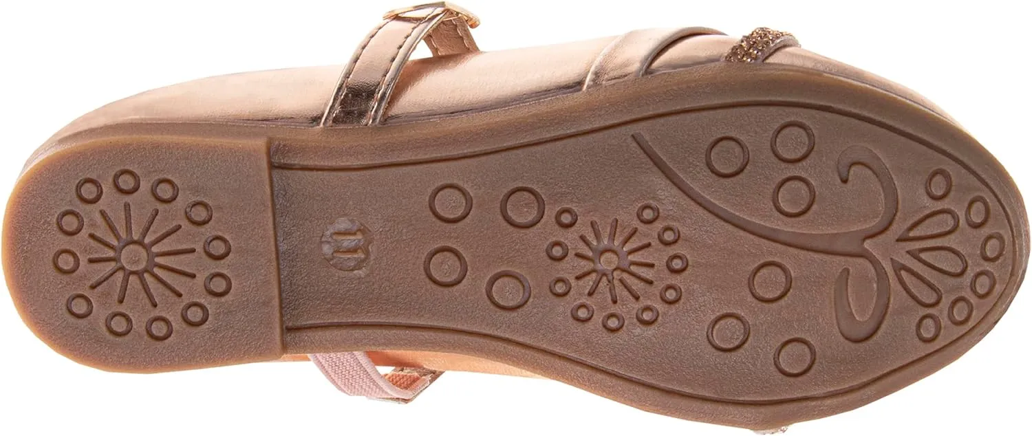 Closed Toe Dress Ballerina Flats - Stylish Formal Patent Mary Jane Wedding Party Shoes (Toddler - Little Kid - Big Kid)