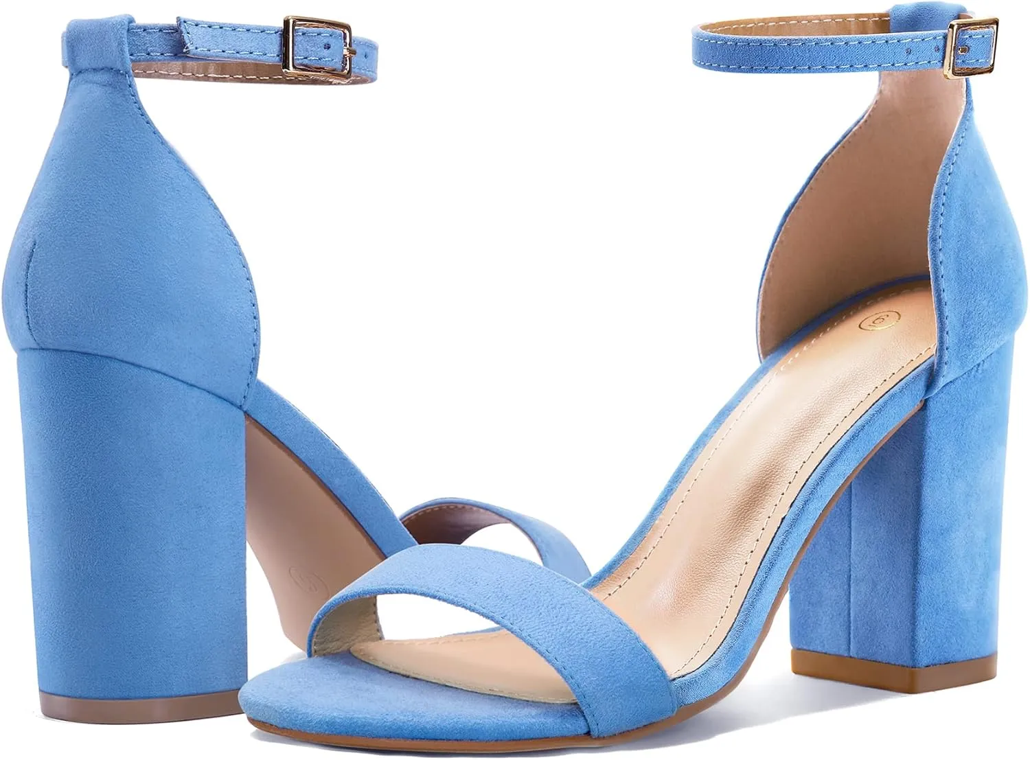 COASIS Women's Chunky Block Heels Open Toe Ankle Strap 3.5 Inch Heeled Sandals