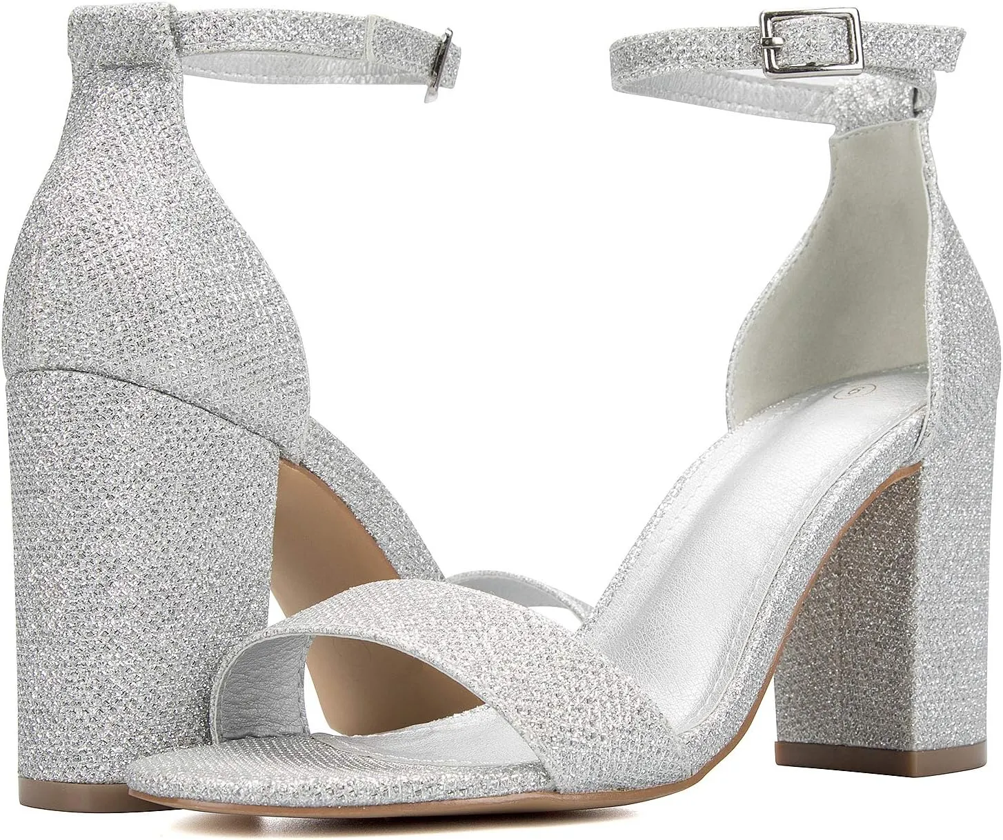 COASIS Women's Chunky Block Heels Open Toe Ankle Strap 3.5 Inch Heeled Sandals