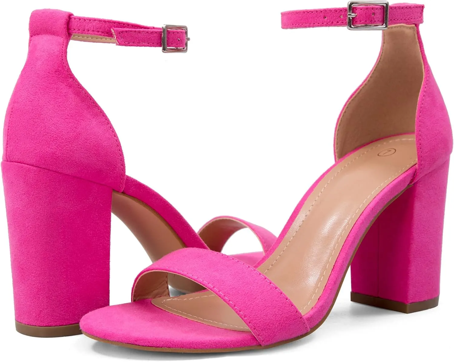 COASIS Women's Chunky Block Heels Open Toe Ankle Strap 3.5 Inch Heeled Sandals