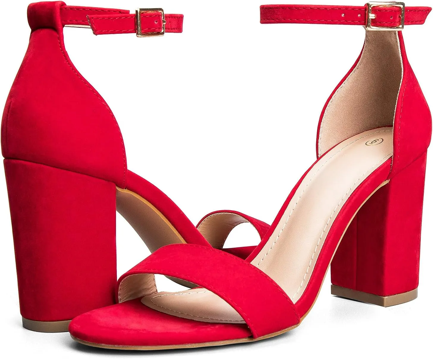 COASIS Women's Chunky Block Heels Open Toe Ankle Strap 3.5 Inch Heeled Sandals