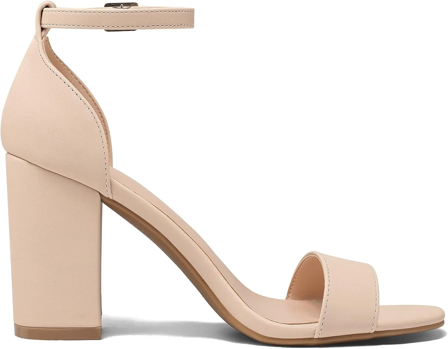 COASIS Women's Chunky Block Heels Open Toe Ankle Strap 3.5 Inch Heeled Sandals
