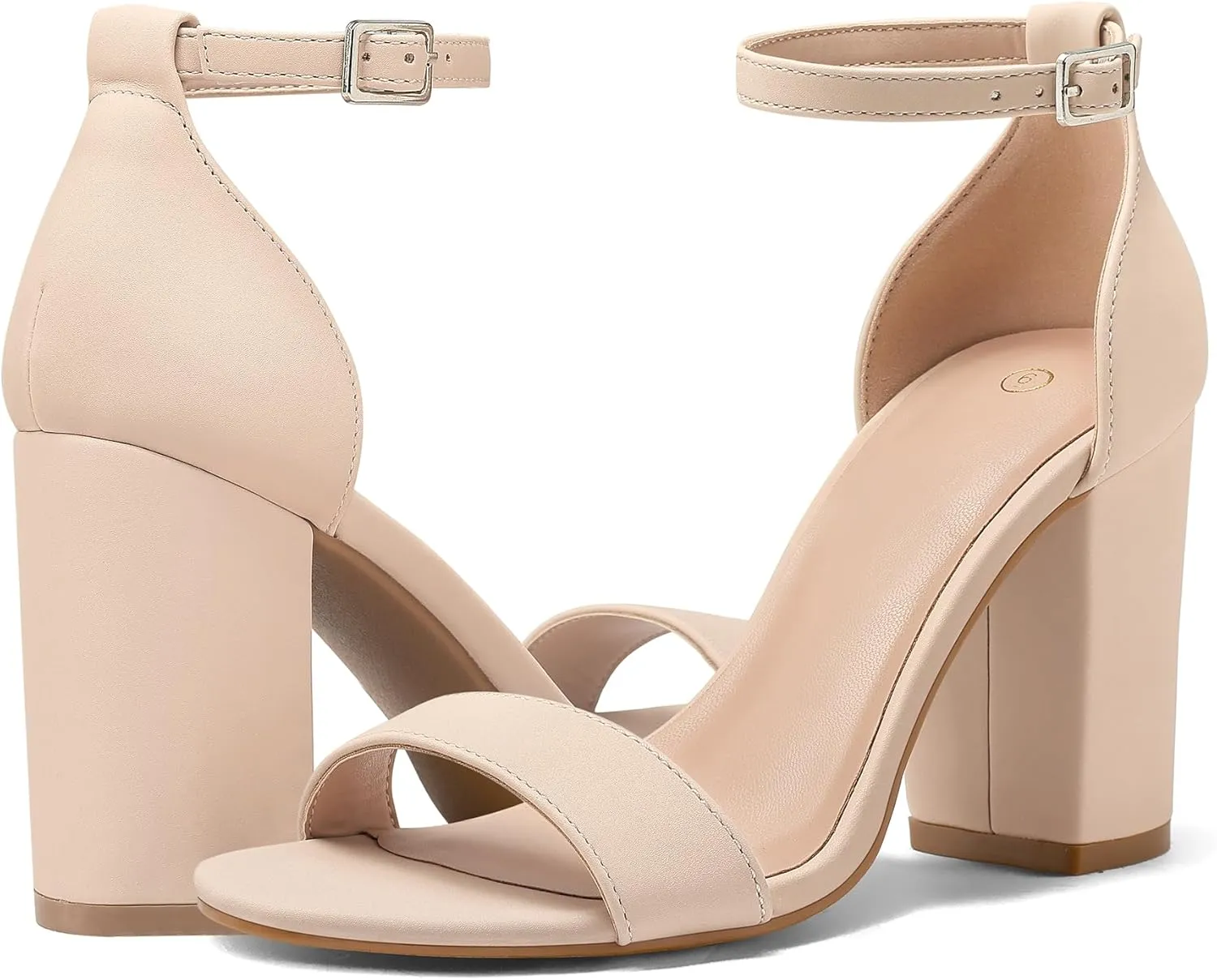 COASIS Women's Chunky Block Heels Open Toe Ankle Strap 3.5 Inch Heeled Sandals