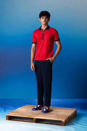 Coccinella Polo with Contrast Ribbed Collar