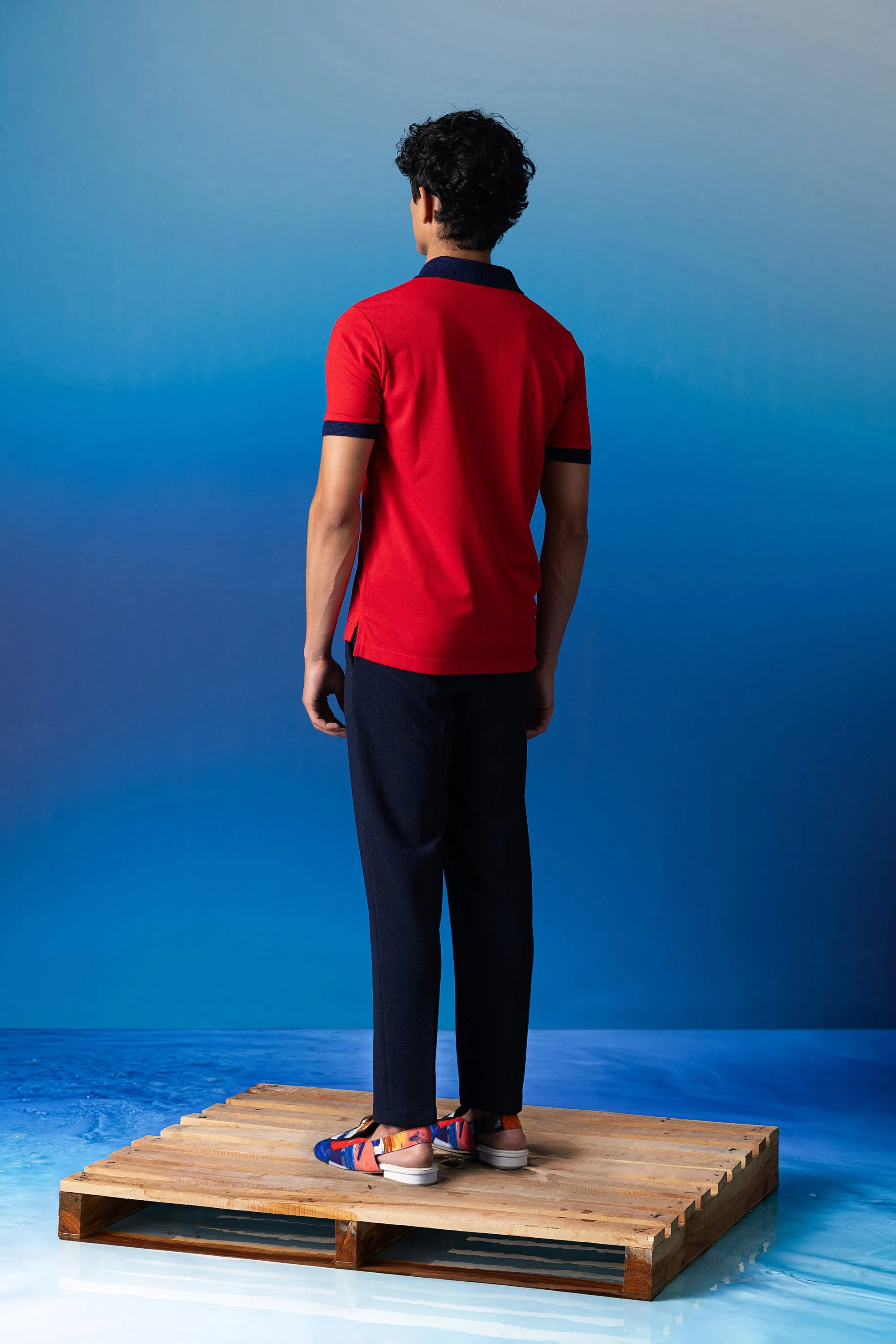 Coccinella Polo with Contrast Ribbed Collar