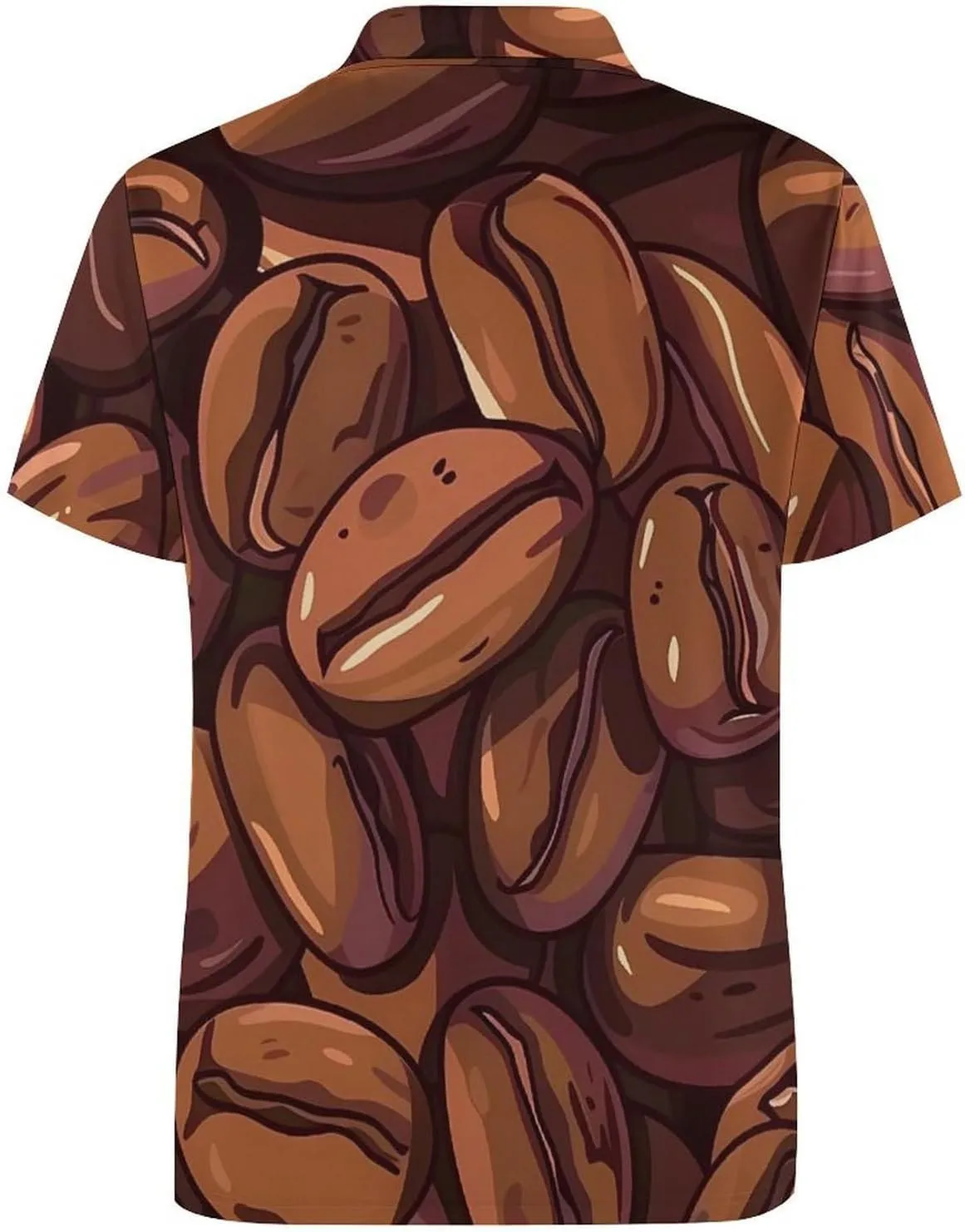 Cocoa Coffee Beans Men's Polo Shirt Lightweight Golf Shirts Short Sleeve T-Shirt Summer Tees Tops