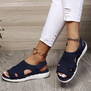 Comfortable Walking Sandals for Women,Orthopedic Sandals for Women Arch Support Hiking Sandals Casual Open Toe Sport Sandals Lightweight Athletic Sandals with Hook and Loop Straps for Beach Vacation