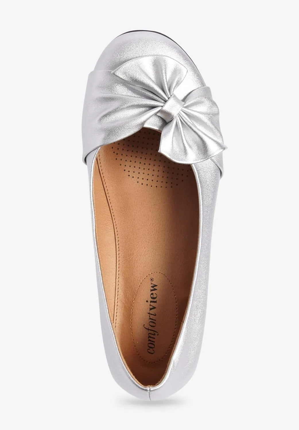 Comfortview Women's Wide Width The Pamela Slip-On Flat