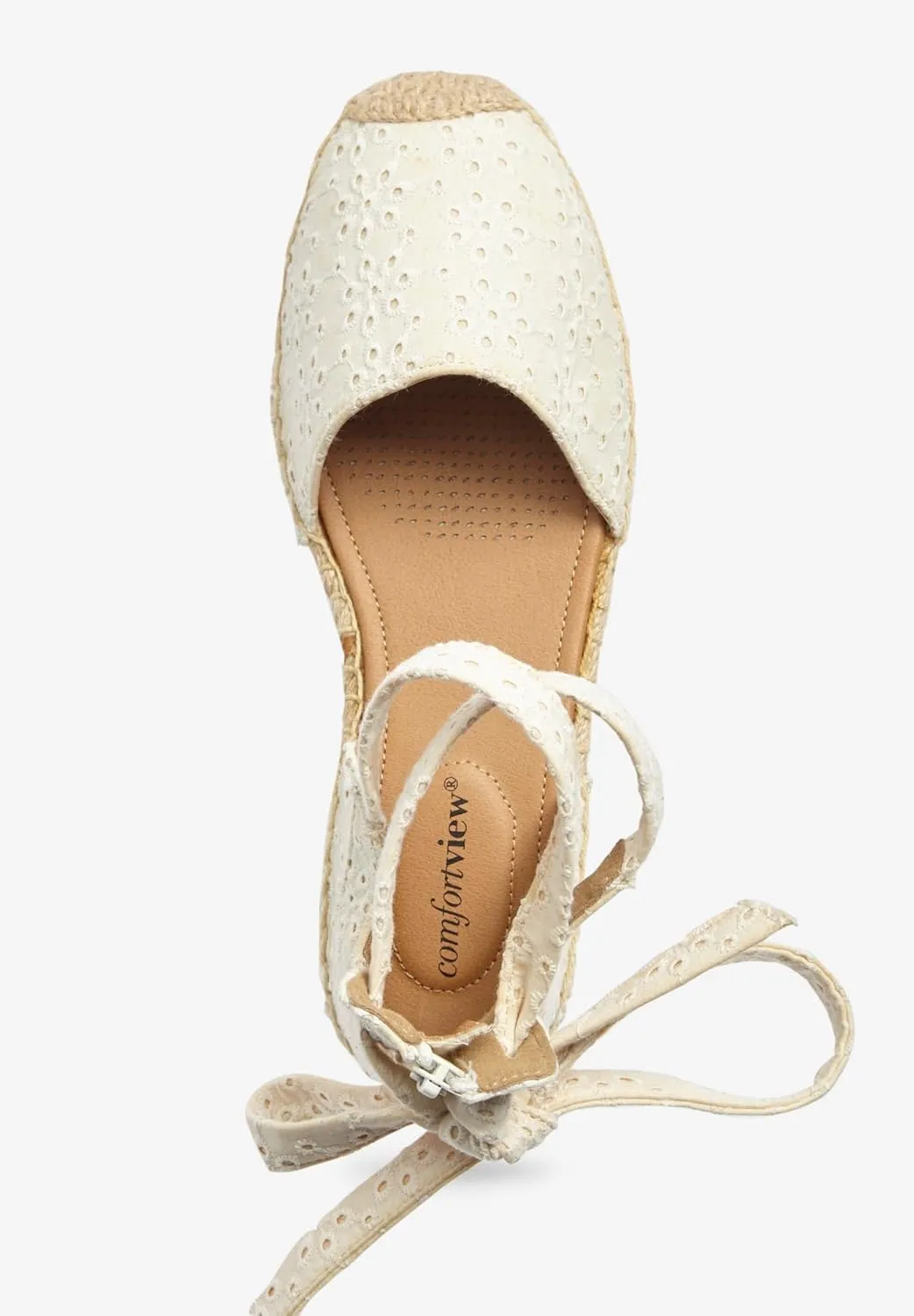 Comfortview Women's Wide Width The Shayla Flat Espadrille