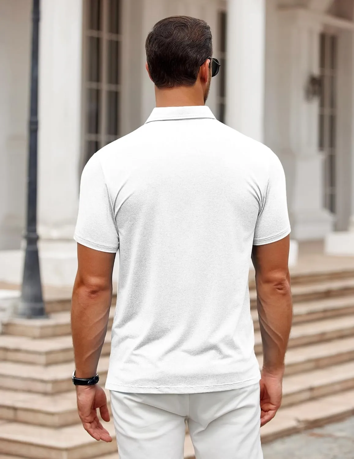 COOFANDY Men's Polo Shirt Golf Dry Fit Performance Short Sleeve Moisture Wicking Athletic Polo Collared Tennis T-Shirt