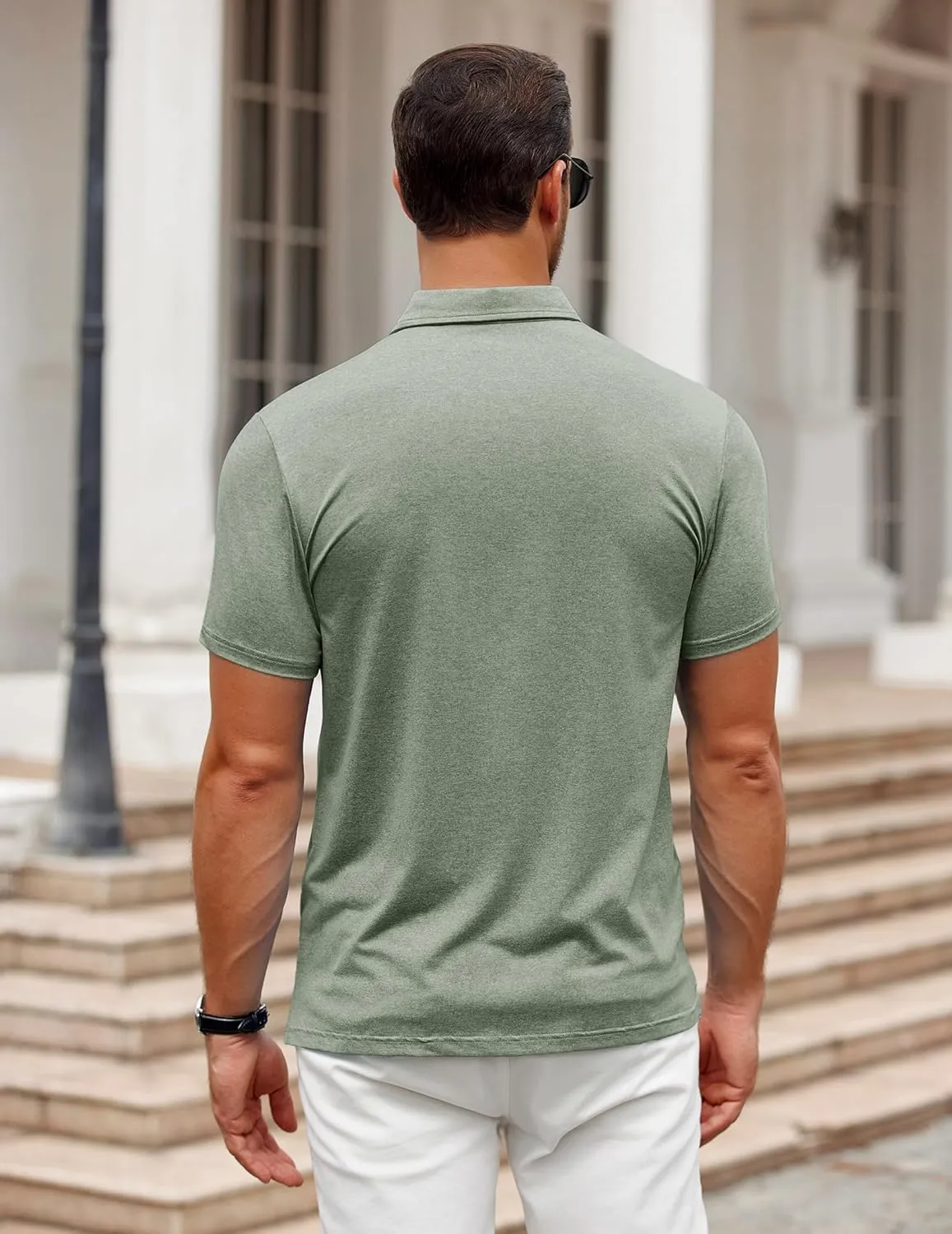 COOFANDY Men's Polo Shirt Golf Dry Fit Performance Short Sleeve Moisture Wicking Athletic Polo Collared Tennis T-Shirt