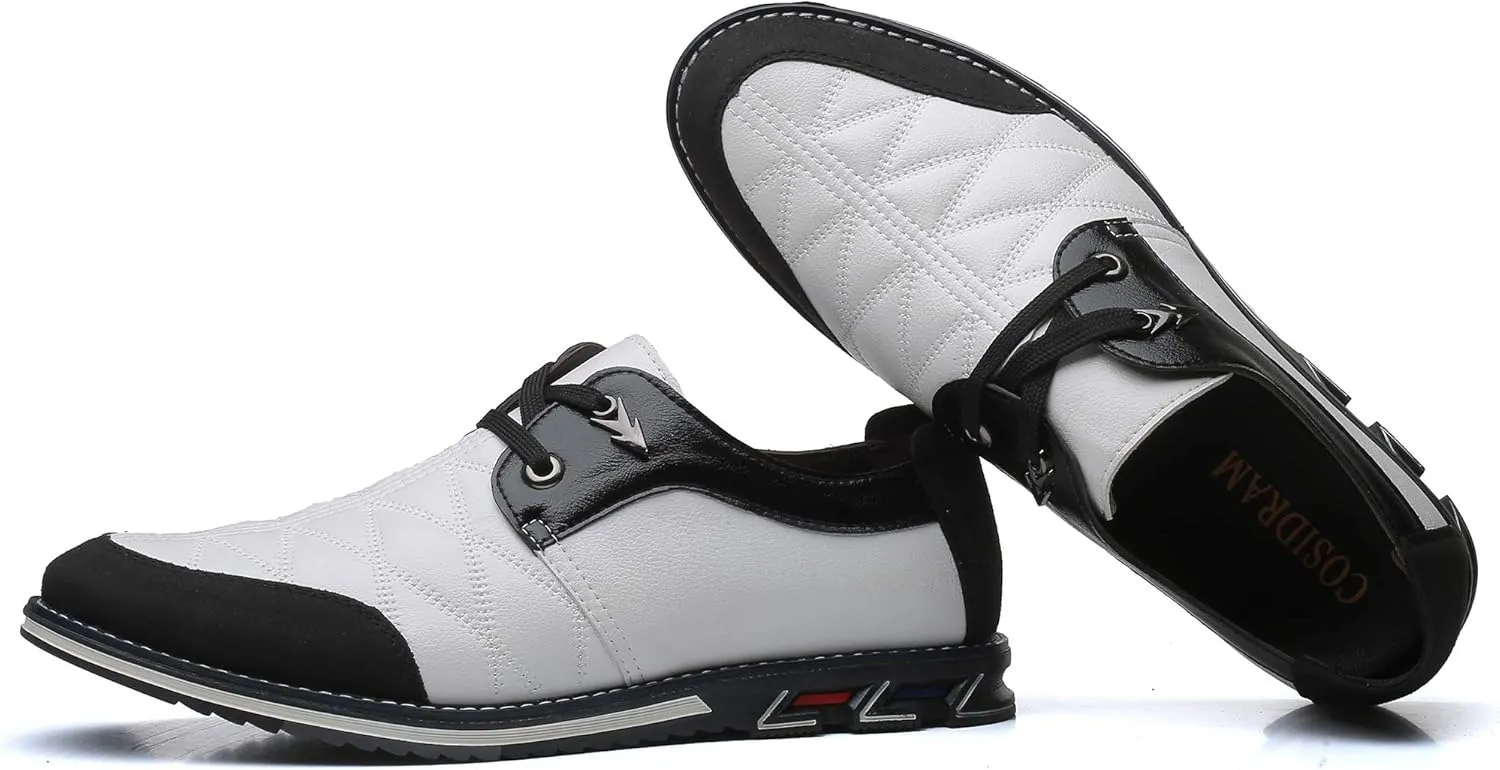COSIDRAM Mens Casual Shoes Fashion Sneakers Dress Shoes for Men Walking Shoes Business Office Comfort Loafers