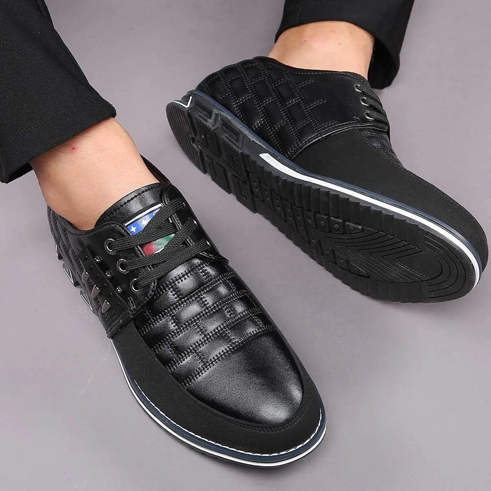 COSIDRAM Mens Casual Shoes Fashion Sneakers Dress Shoes for Men Walking Shoes Business Office Comfort Loafers