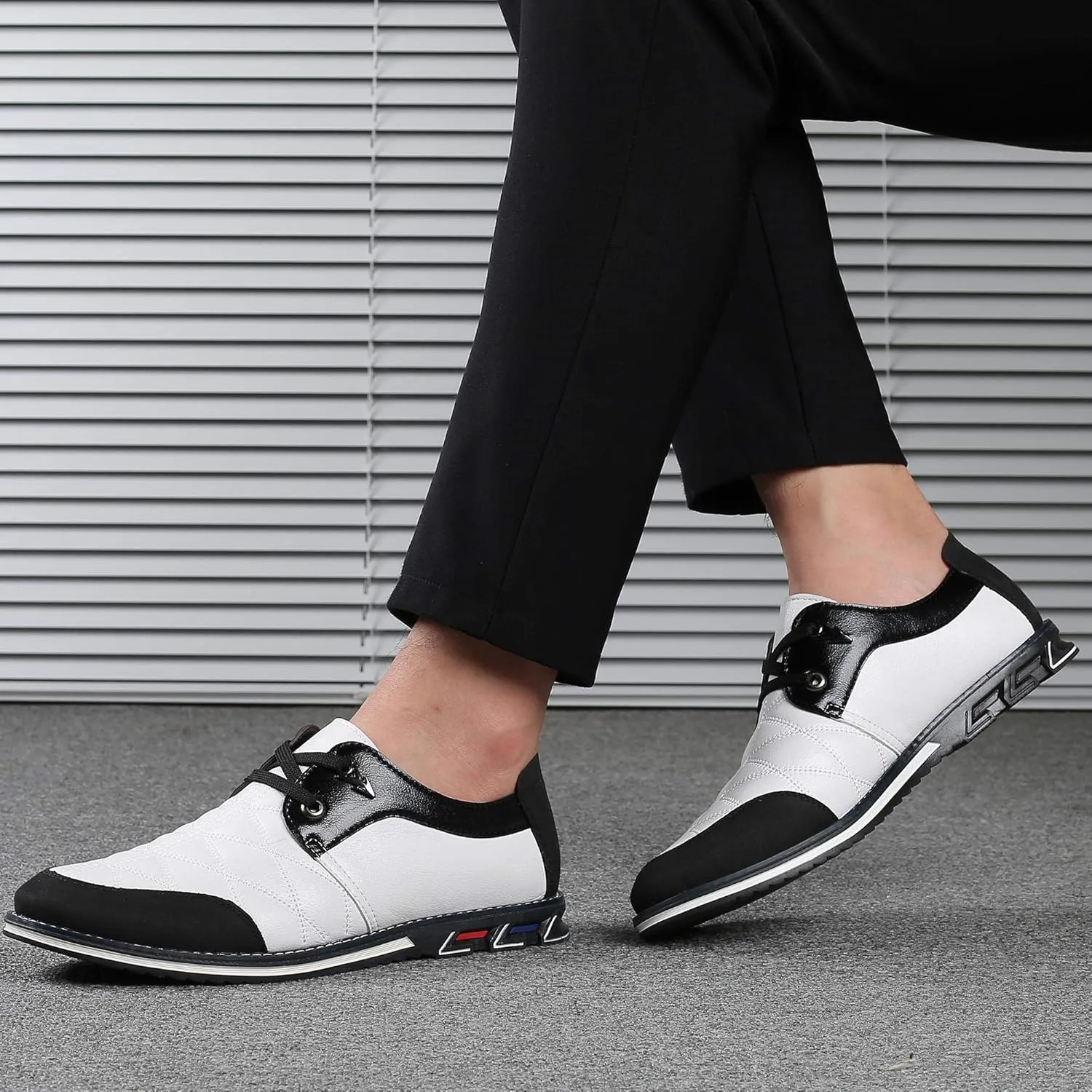 COSIDRAM Mens Casual Shoes Fashion Sneakers Dress Shoes for Men Walking Shoes Business Office Comfort Loafers