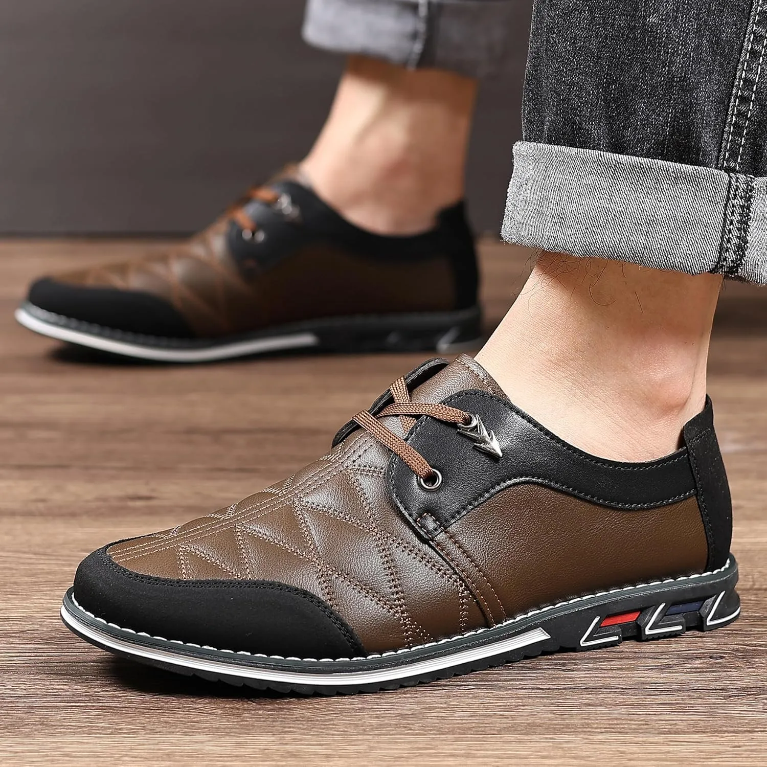 COSIDRAM Mens Casual Shoes Fashion Sneakers Dress Shoes for Men Walking Shoes Business Office Comfort Loafers