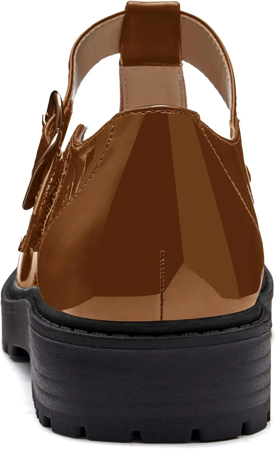 Coutgo Girls Mary Jane Dress Shoes Platform Loafers School Uniform Chunky Heel Closed Toe T-Strap Flats
