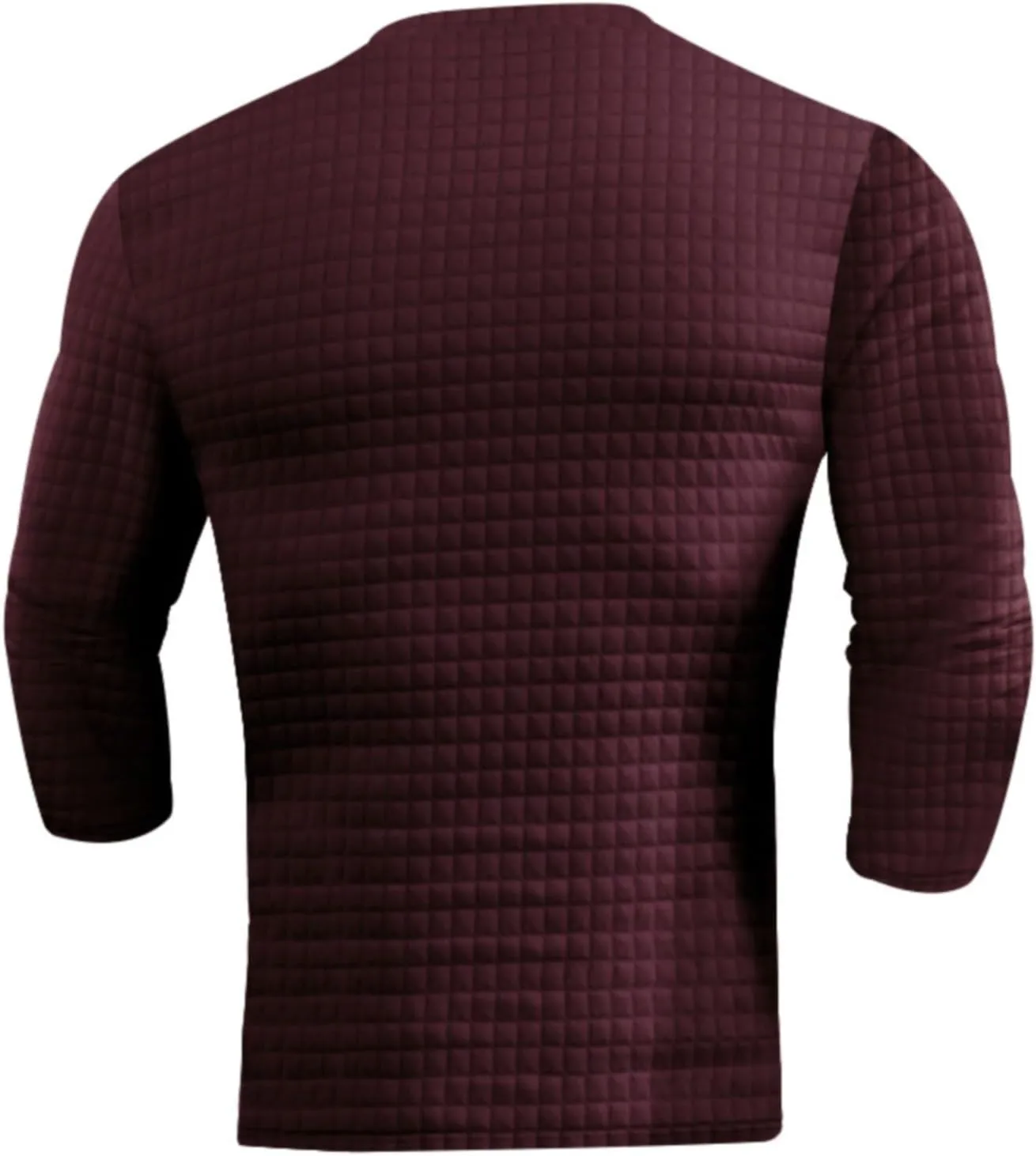 CRNTCEM Mens 2 Pieces Sweat Suits Lightweight Long Sleeve Waffle Knitted Workout Henley Sets Male Casual Jogging Tracksuits