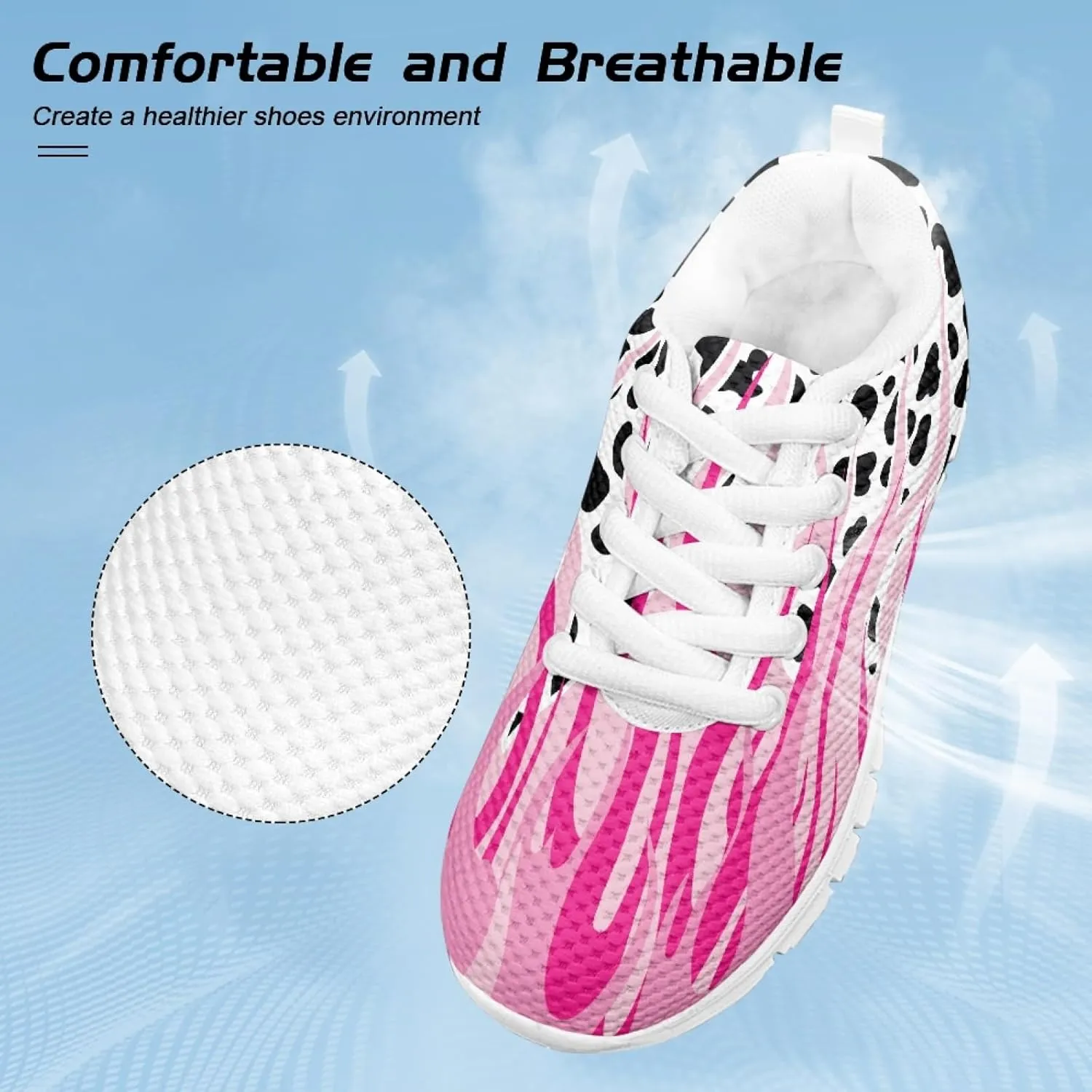 Cumagical Kids Summer Shoes with Laces for Boys Girls Running Sneakers