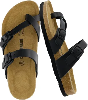 CUSHIONAIRE Women's Luna Cork Footbed Sandal With  Comfort