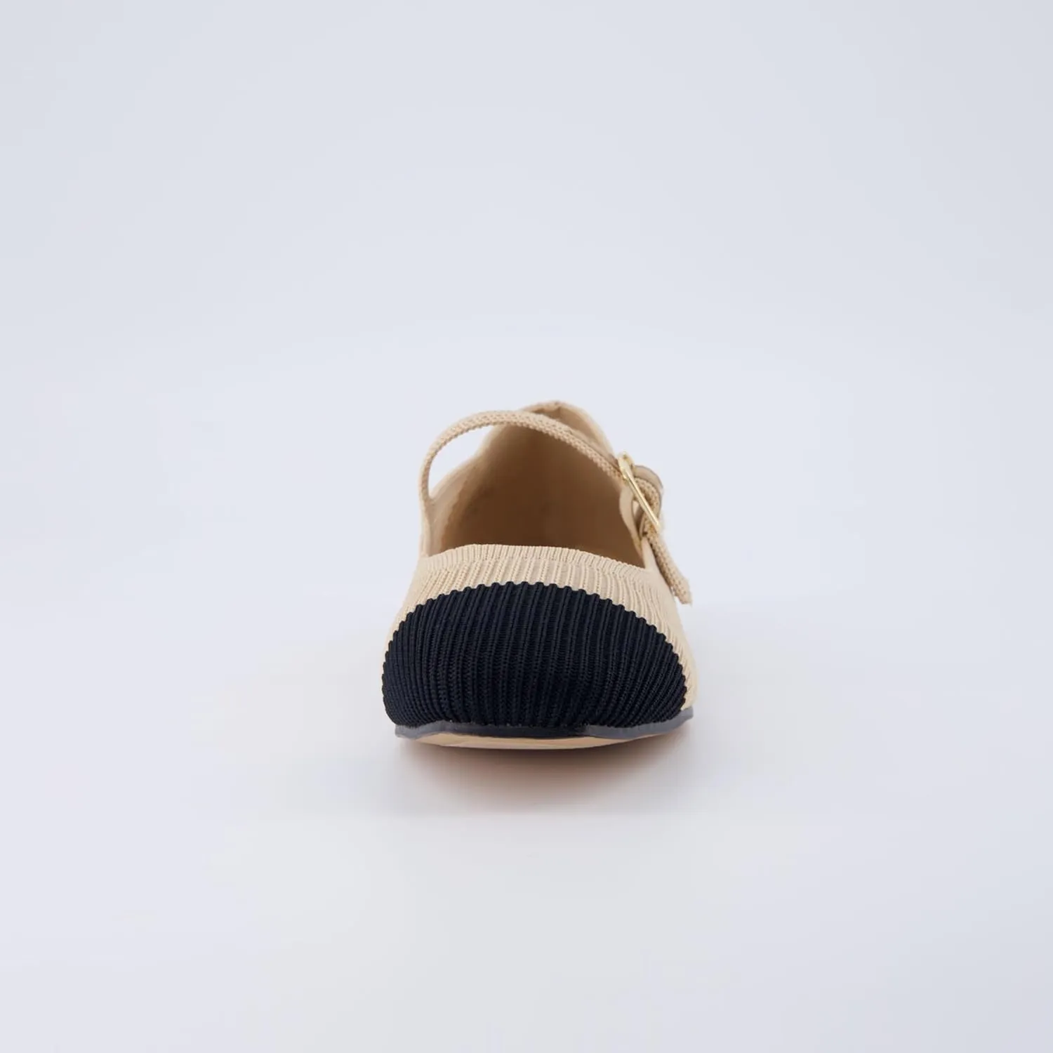 CUSHIONAIRE Women's Petal Mary Jane Knit Flat with  Memory Foam and Wide Widths Available